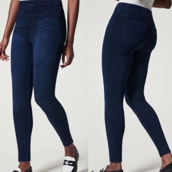 Spanx S/p Jean-ish Ankle Leggings Jeans Twilight Rinse - Picture 1 of 16